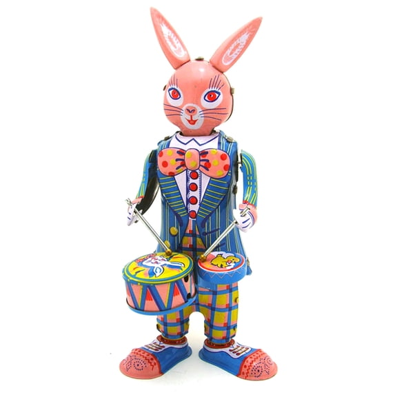 Table Clown Toy Tinplate Up Figure Toy Drumming Clown for Doll Decorative Figurine Toy for Kids Children Displ