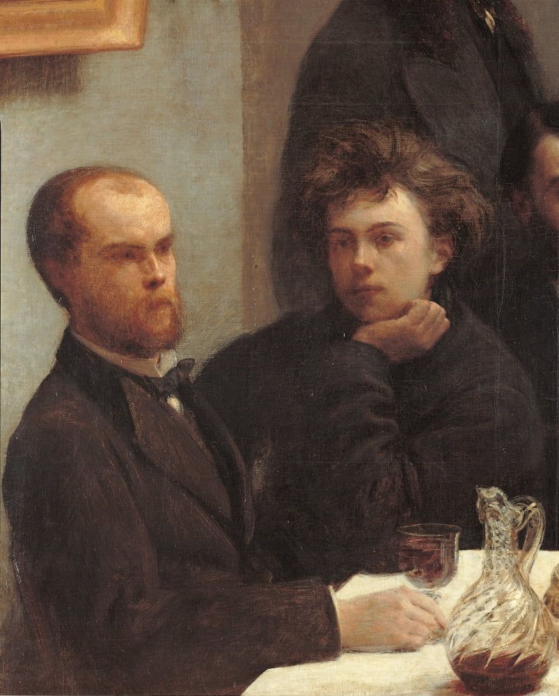 Table Corner (Coin De Table) From The Left Paul Verlaine Canvas Art - (18 x 24)