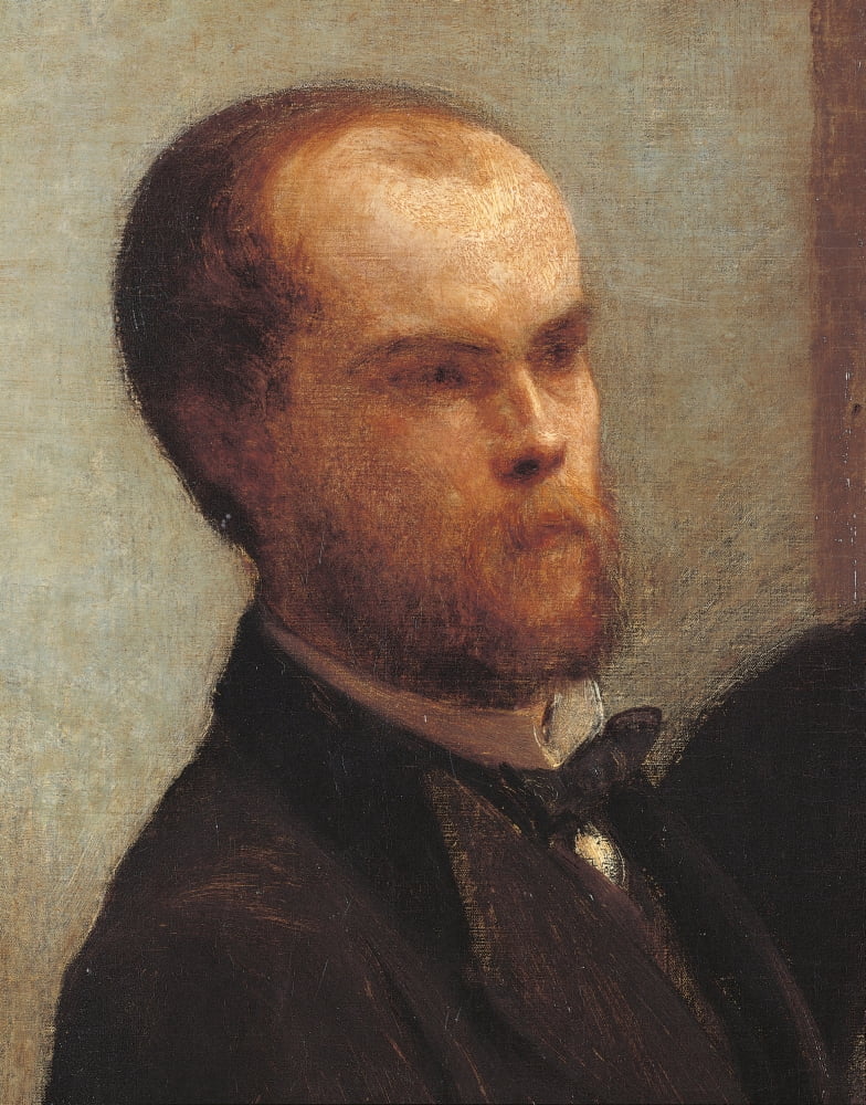 Table Corner (Coin De Table) From The Left Paul Verlaine Canvas Art - (18 x 24)