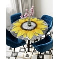 thumbnail image 1 of Table Cover Mandala Flower Wood Grain Round Rectangular Waterproof Elastic Tablecloth For Kitchen T, 1 of 5