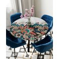 thumbnail image 1 of Table Cover Mandala Flower Wood Grain Round Rectangular Waterproof Elastic Tablecloth For Kitchen T, 1 of 5