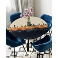 thumbnail image 1 of Table Cover New York City Bridge Building Round Rectangular Waterproof Elastic Tablecloth For Kitch, 1 of 5