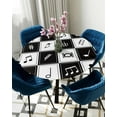 thumbnail image 1 of Table Cover Piano Keys Note Music Gradient Round Elastic Edged Protector Cloth Waterproof Polyester, 1 of 5