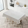 thumbnail image 1 of Table Cover Rectangle Tablecloth Plastic Checkered Tablecloth Red And White Picnic Disposable Table Cover Rectangular Gingham Tablecover For Birthdays Carnivals Parties, 1 of 9