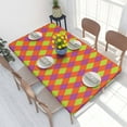 thumbnail image 1 of Table Cover Argyle Pattern Tablecloth Rectangular Waterproof Table Cloth Cover for Banquet 4FT, 1 of 5