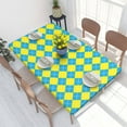 thumbnail image 1 of Table Cover Rectangular Fitted Black And White Argyle Pattern Table Cloth Waterproof Tablecloth Outd, 1 of 4