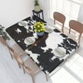 thumbnail image 1 of Table Cover Rectangular Fitted Scottish Highland Cow Cowhide Texture Table Cloth Oilproof Tablecloth, 1 of 5