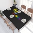 thumbnail image 1 of Table Cover Rectangular Fitted Trans Pride Flag Drip Table Cloth Waterproof Tablecloth Outdoor 4FT, 1 of 5