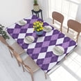 thumbnail image 1 of Table Cover Rectangular Howl's Argyle Pattern Table Cloth Waterproof Tablecloth Outdoor 4FT, 1 of 5