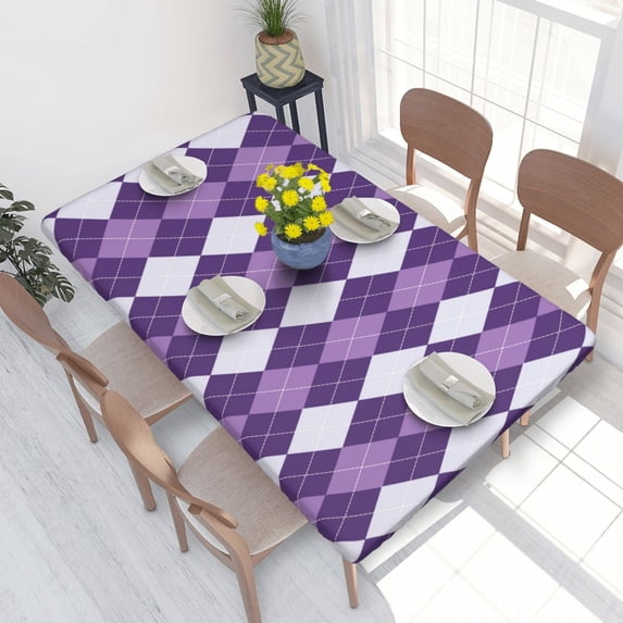 Table Cover Rectangular Howl's Argyle Pattern Table Cloth Waterproof Tablecloth Outdoor 4FT
