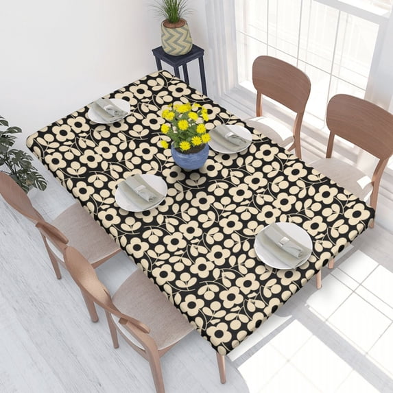 Table Cover Rectangular Waterproof Oil-Proof Jigsaw Stem Multi Pattern Tablecloth 4FT Fit Orla Kiel