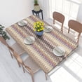 thumbnail image 1 of Table Cover Rectangular Waterproof Oil-Proof Modern Zig Zag Tablecloth s 4FT Fit Bohemian Geometric, 1 of 5