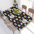 thumbnail image 1 of Table Cover Rectangular Waterproof Oil-Proof Peeking Cat In Circle Tablecloth 4FT Fit LGBT Gay Pri, 1 of 5
