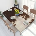 thumbnail image 1 of Table Cover Rectangular Waterproof Oil-Proof Rusty Cowhide Texture Tablecloth s 4FT Fit Faux Fur Ani, 1 of 5