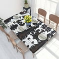 thumbnail image 1 of Table Cover Rectangular Elastic Edged Tablecloth Fit 4FT Table Cloth Animal Leather Texture, 1 of 5