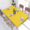 thumbnail image 1 of Table Cover Rectangular Waterproof Oil-Proof Yellow And Pink Polka Dot Tablecloth s 4FT Fit Table Cl, 1 of 5