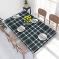 thumbnail image 1 of Table Cover Luxury Black Tartan Plaid Rectangular Tablecloth Oilproof 4FT Table Cloth Geometric Ging, 1 of 5