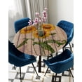 thumbnail image 1 of Table Cover Sunflowers Rustic Wood Round Rectangular Waterproof Elastic Tablecloth For Kitchen Tabl, 1 of 5