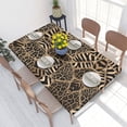 thumbnail image 1 of Table Cover Waterproof Leopard And Zebra Ethnic Tribal Ornaments Animal Leather Texture Table Cloth, 1 of 5