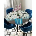 thumbnail image 1 of Table Cover White Magnolia Flower Vintage Wood Grain Round Elastic Edged Protector Cloth Waterproof, 1 of 5