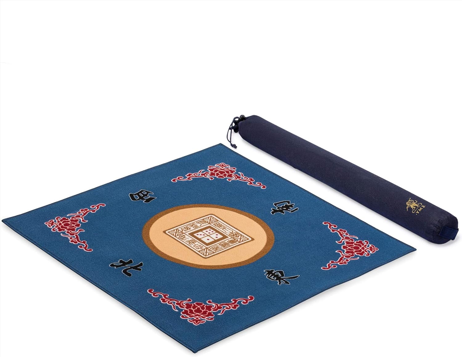 Table Cover for Mahjong, Poker, Card Games, Board Games, Tile Game, and Dominoes - 31.1 Inches - Roll-up Gaming Mat with Carrying Bag