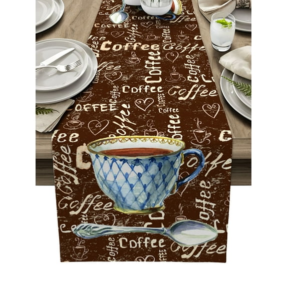 Table Decor Table Runner Candy Cake Macaron Colorful Pattern Coffee Table Cover Cloth Wedding Party Restaurant Table Runner
