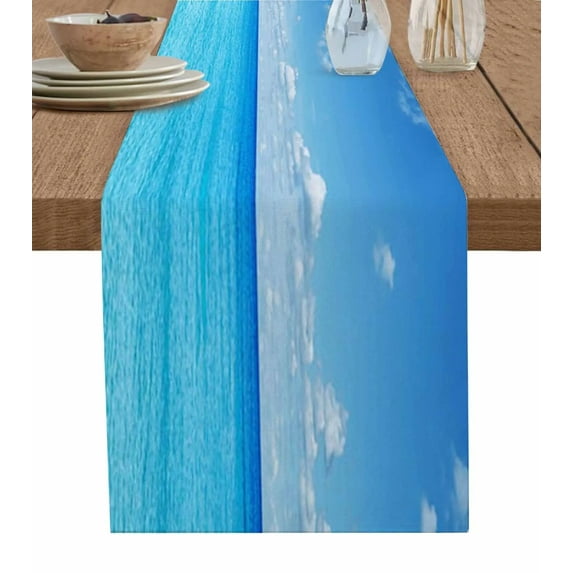 Table Decor Table Runner Cloud Balloon Egg Cute Pattern Coffee Cover Cloth Wedding Party Restaurant Tablecloth