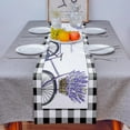 thumbnail image 1 of Table Decor Table Runner Lavender Bicycle Pattern Coffee Table Cover Cloth Wedding Party Restaurant Table Runner, 1 of 3