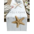 thumbnail image 1 of Table Decor Table Runner Summer Sea Life Beach Pattern Coffee Table Cover Cloth Wedding Party Restaurant Table Runner, 1 of 5