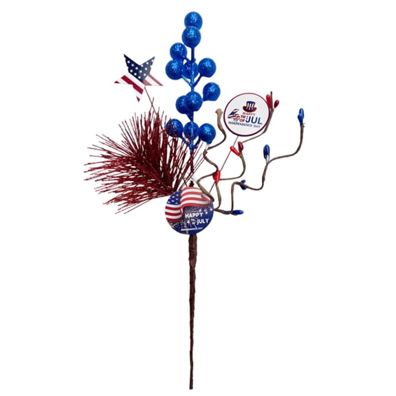 Table Decorations, Blue Decorations, Patriotic Centerpiece Table Decorations, Fourth of July Party Accents, Artificial Berry Sprays, American Flag Themed Decor Picks