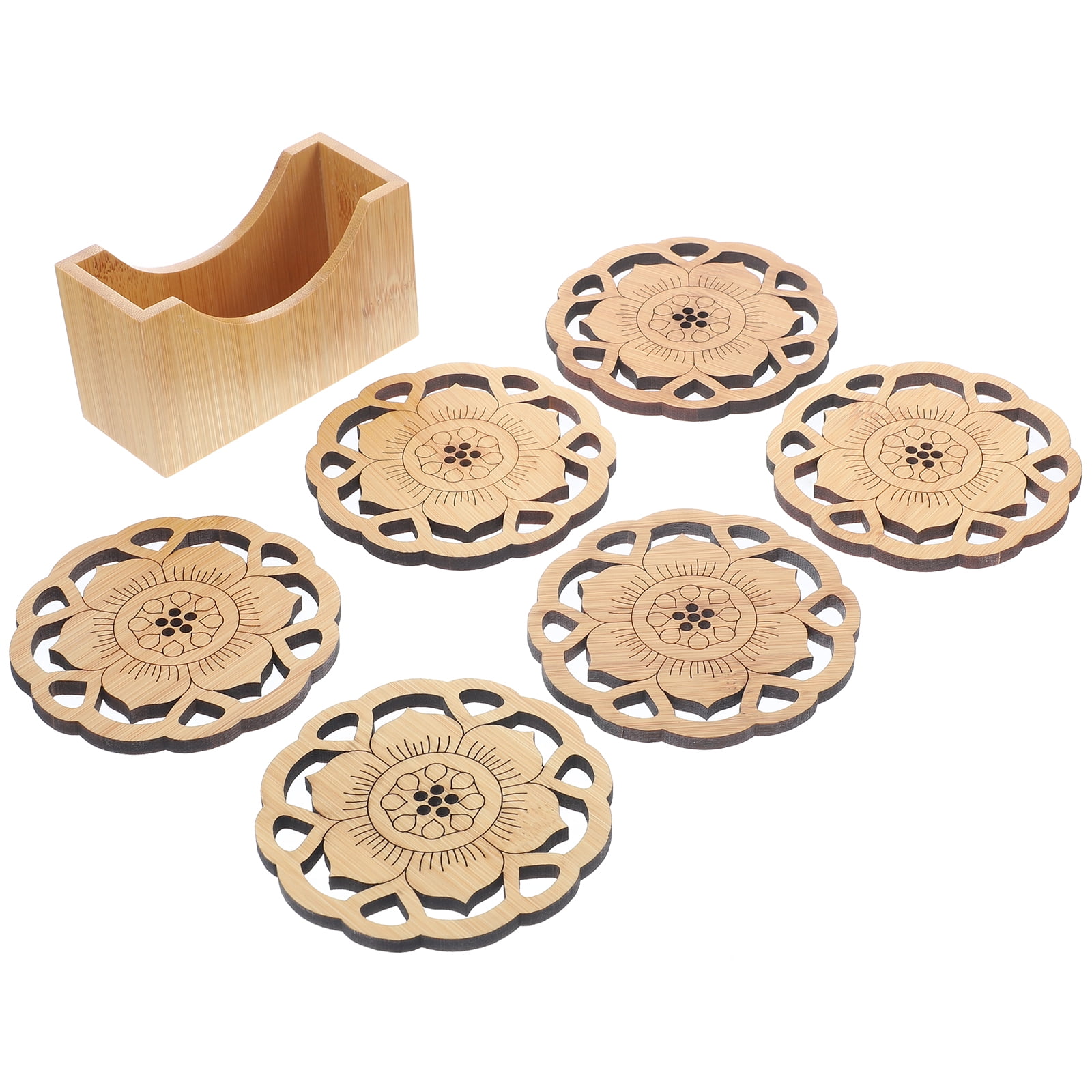 Table Decorations Coaster for Office Desk Bamboo Coasters Cup Pads ...