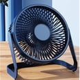 thumbnail image 1 of Table Fan with Powerful Airflow,USB Table Fans,5 inches Desk Fan,Head Rotation Desktop Fan,Air Circulator Electric Fan,USB Cord Plug in Powered Cooling Fan for Home Office Dorm,1 Speeds,Dark Blue, 1 of 7