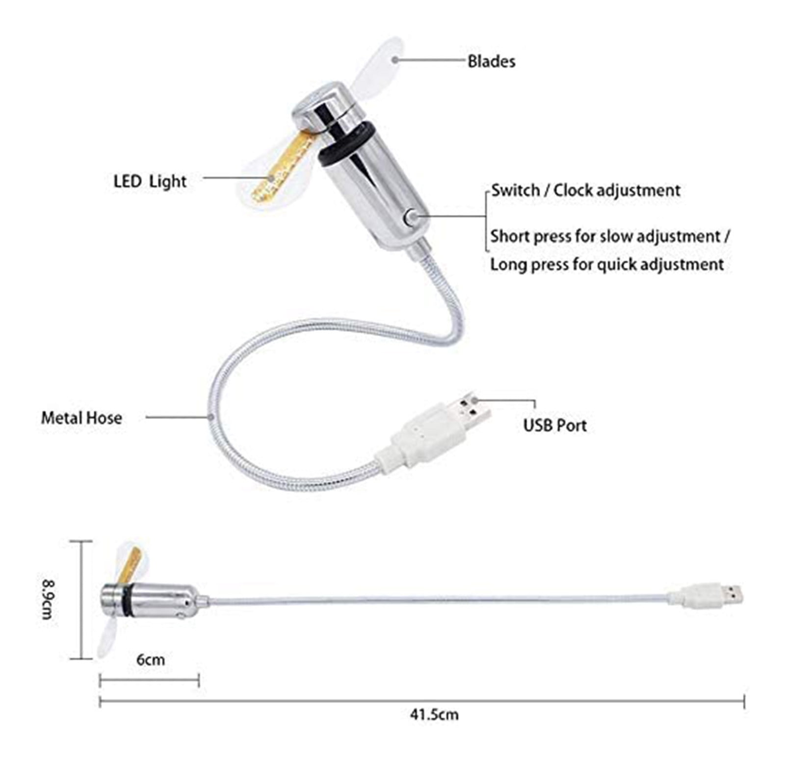 Table Fans To Keep Flies Away USB Clock Fan With Real Time Clock And