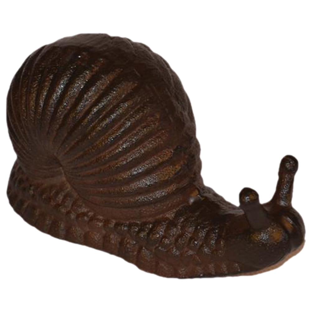 Dark Brown Iron Snail Figurine Tabletop Ornament