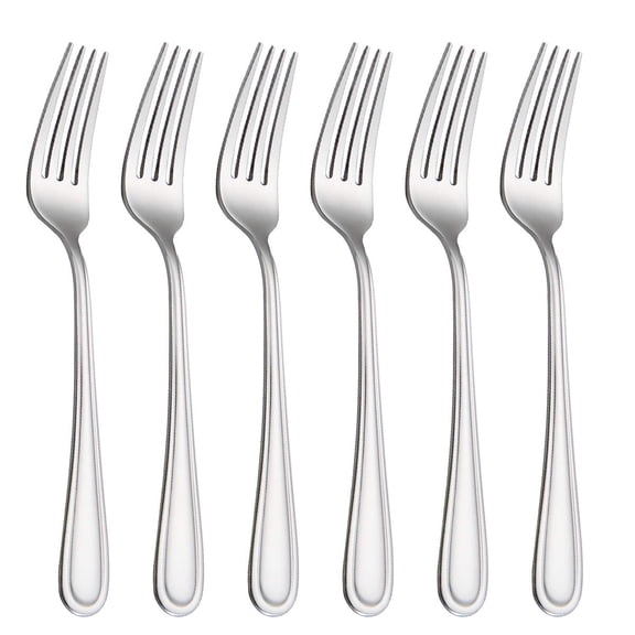 Table Forks Dinner Forks Stainless Steel 18 0 of Forks 6 Pcs 7.99 Inches Silver-
