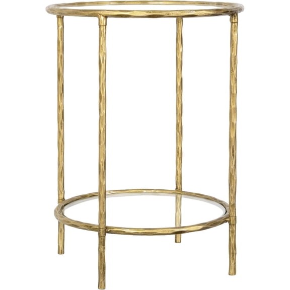 Table Glass Bedroom BEGINS Hand Forged Side 2 Tier Vintage End Coffee