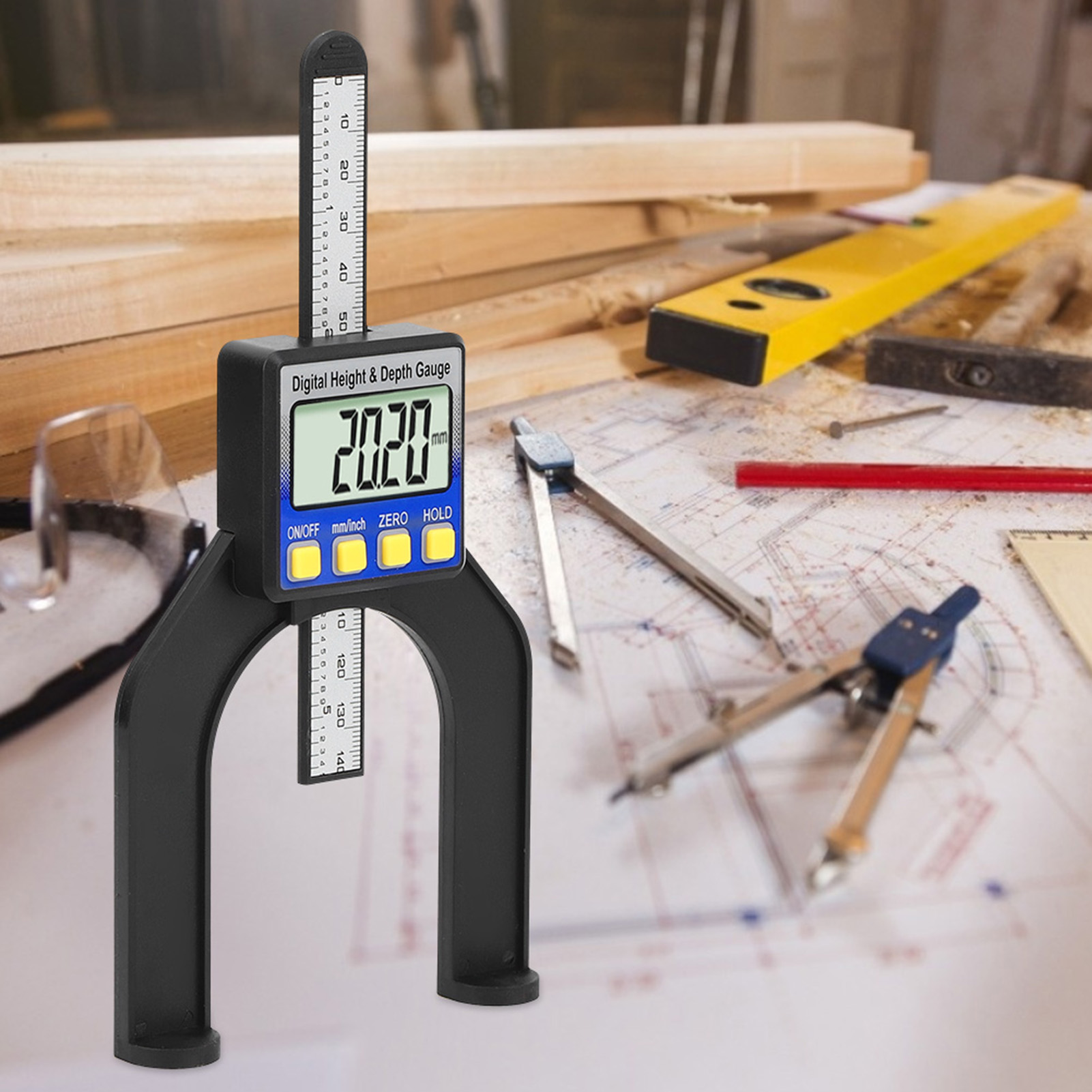 Table Height Gauge, Measuring Ruler, Woodworking Tool For Router