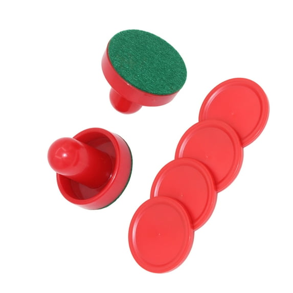 Table Hockey Pusher Set Standard Plastic Air Hockey Paddle and Pucks Goal Handle Pusher Replacement Part Easy to Use