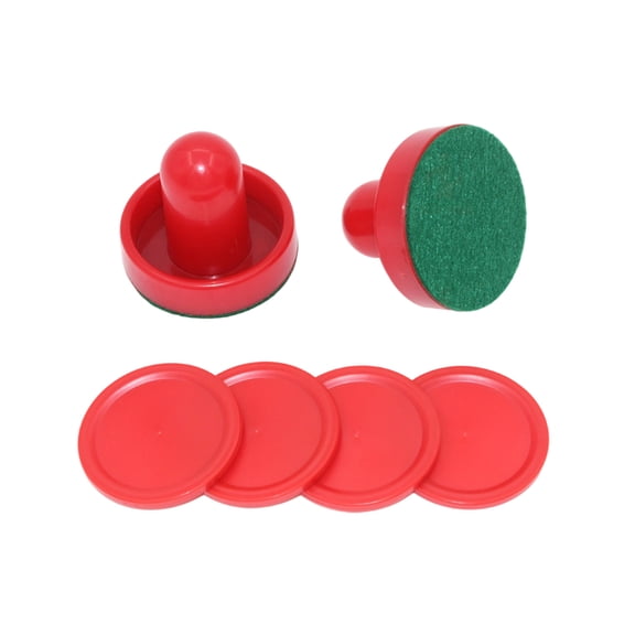 Table Hockey Pusher Set Standard Plastic Air Hockey Paddle and Pucks Goal Handle Pusher Replacement Part Easy to Use
