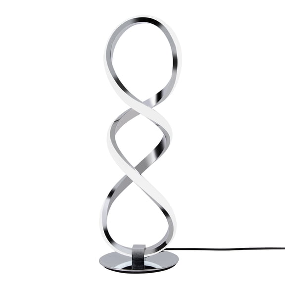 Table Lamp, 3 Color Dimmable LED Desk Lamp, Silver Spiral Trophy Design, Aluminum Iron Electroplated, for Bedroom Living Room