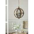 thumbnail image 1 of Table Lamp 4 - Light Wood Chandelier, Hanging Light Fixture with Adjustable Chain for Kitchen Dining Room Foyer Entryway, Bulb Not Included,Bedroom Lamp, 1 of 8