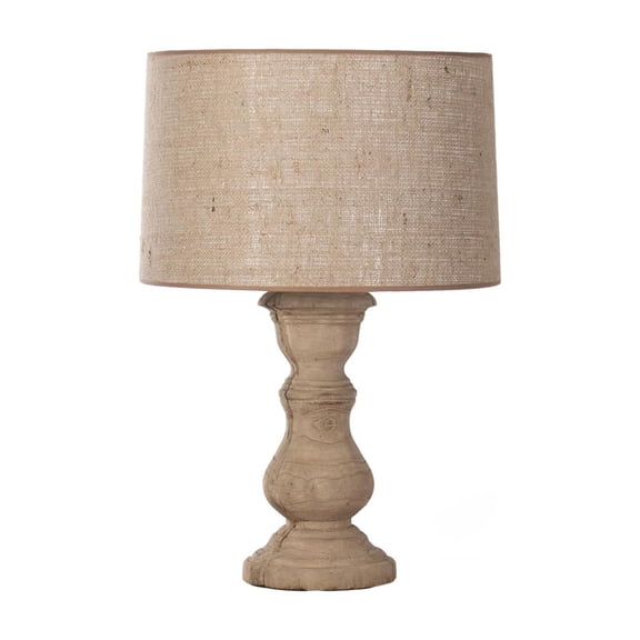 Table Lamp ALFRED Elm Burlap Fabric New ZT-1101
