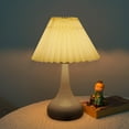 thumbnail image 1 of Table Lamp for Bedroom - Small Desk Lamp for Nightstand | Metal Base Study Light for Reading | Compact Table Lighting for Dormitory Living Room | Bedside Nightstand Lamp 12.2 Inch, 1 of 6
