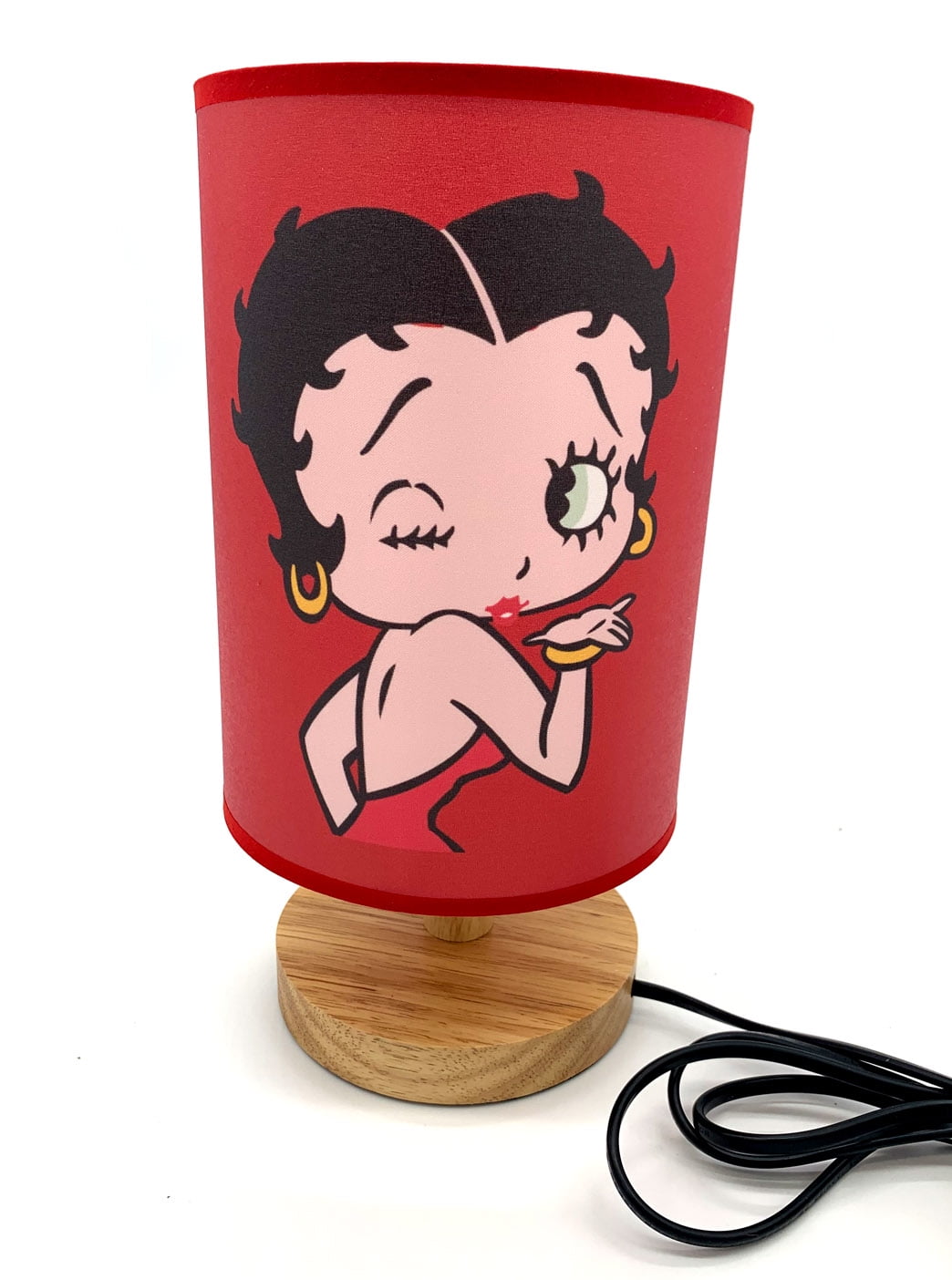 Table Lamp Betty Boop Night Light Wood Base Room Decoration or Great Gift Ideas