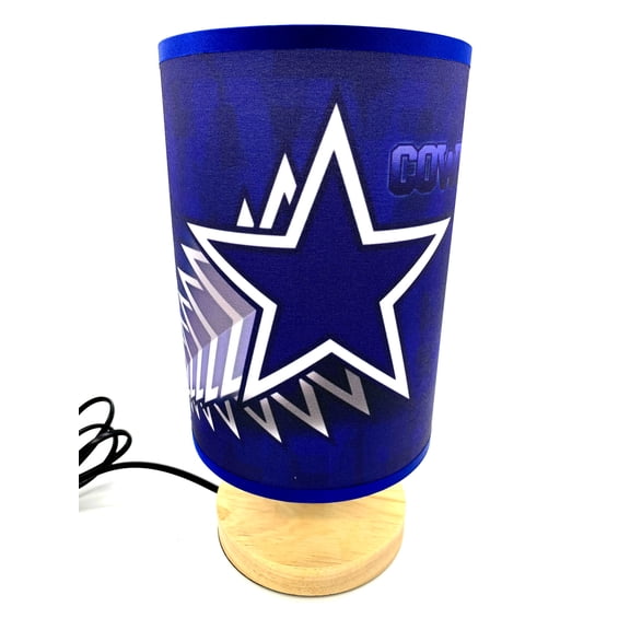 Table Lamp Cowboys Night Light Wood Base Room Decoration or Great Gift Ideas