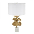 thumbnail image 1 of Table Lamp D17x30.2" Gold Ginkgo Leaf Table Lamp with Marble Base and White Drum Shade (Lamp Shade Assembly Required),Bedroom Lamp, 1 of 5