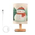 thumbnail image 1 of Table Lamp Desk Lamp Bedside Lamp LED Lamp Night Light With USB Charging Interface for Home Bedroom Living Room A Cute Watercolor Christmas Snowman, 1 of 7