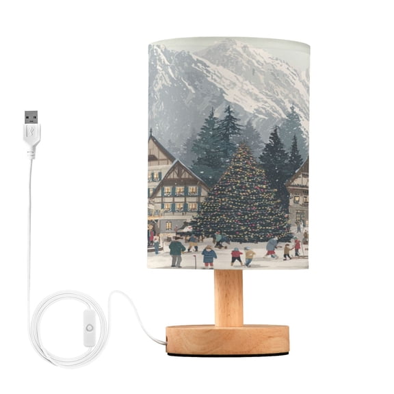 Table Lamp Desk Lamp Bedside Lamp LED Lamp Night Light With USB Charging Interface for Home Bedroom Living Room Beautiful Christmas Buildings