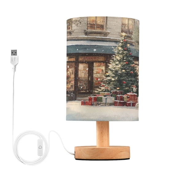 Table Lamp Desk Lamp Bedside Lamp LED Lamp Night Light With USB Charging Interface for Home Bedroom Living Room Beautiful Christmas Snow Night