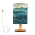 thumbnail image 1 of Table Lamp Desk Lamp Bedside Lamp LED Lamp Night Light With USB Charging Interface for Home Bedroom Living Room Beautiful Green Mountains, 1 of 7